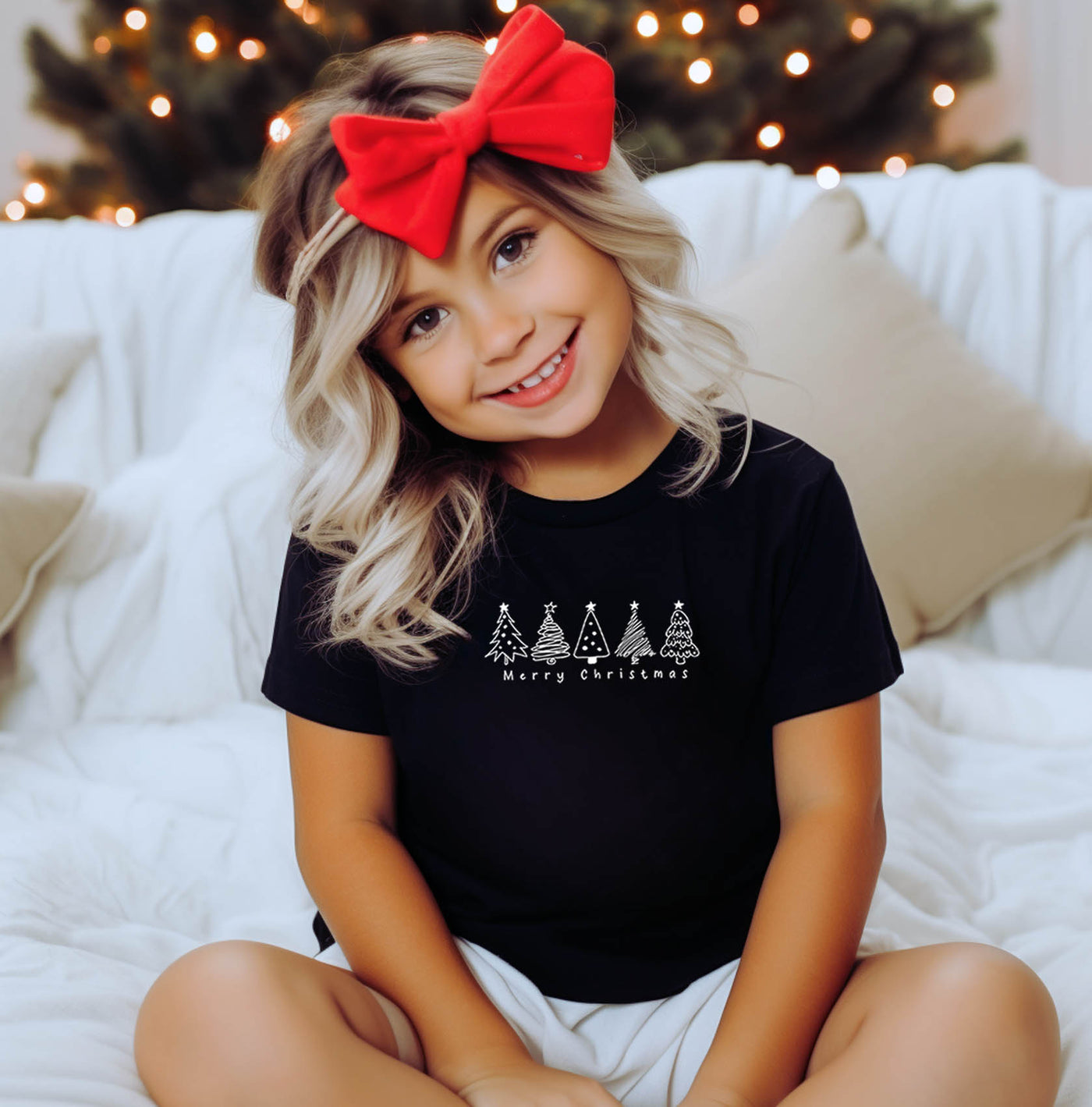 YOUTH/KIDS Merry Christmas TreesT-Shirt