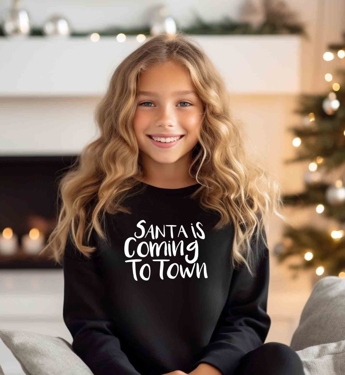 YOUTH/KID Santa is coming to Town Sweatshirt