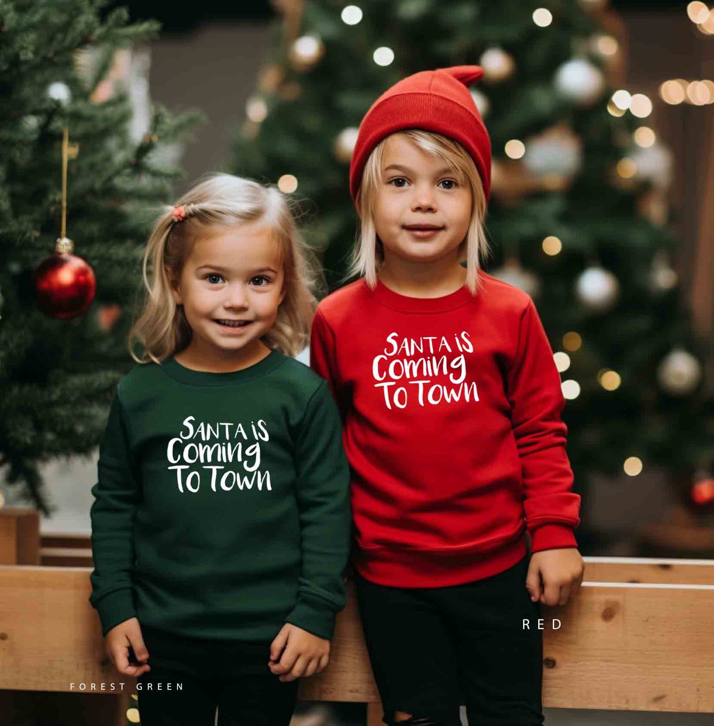 YOUTH/KID Santa is coming to Town Sweatshirt