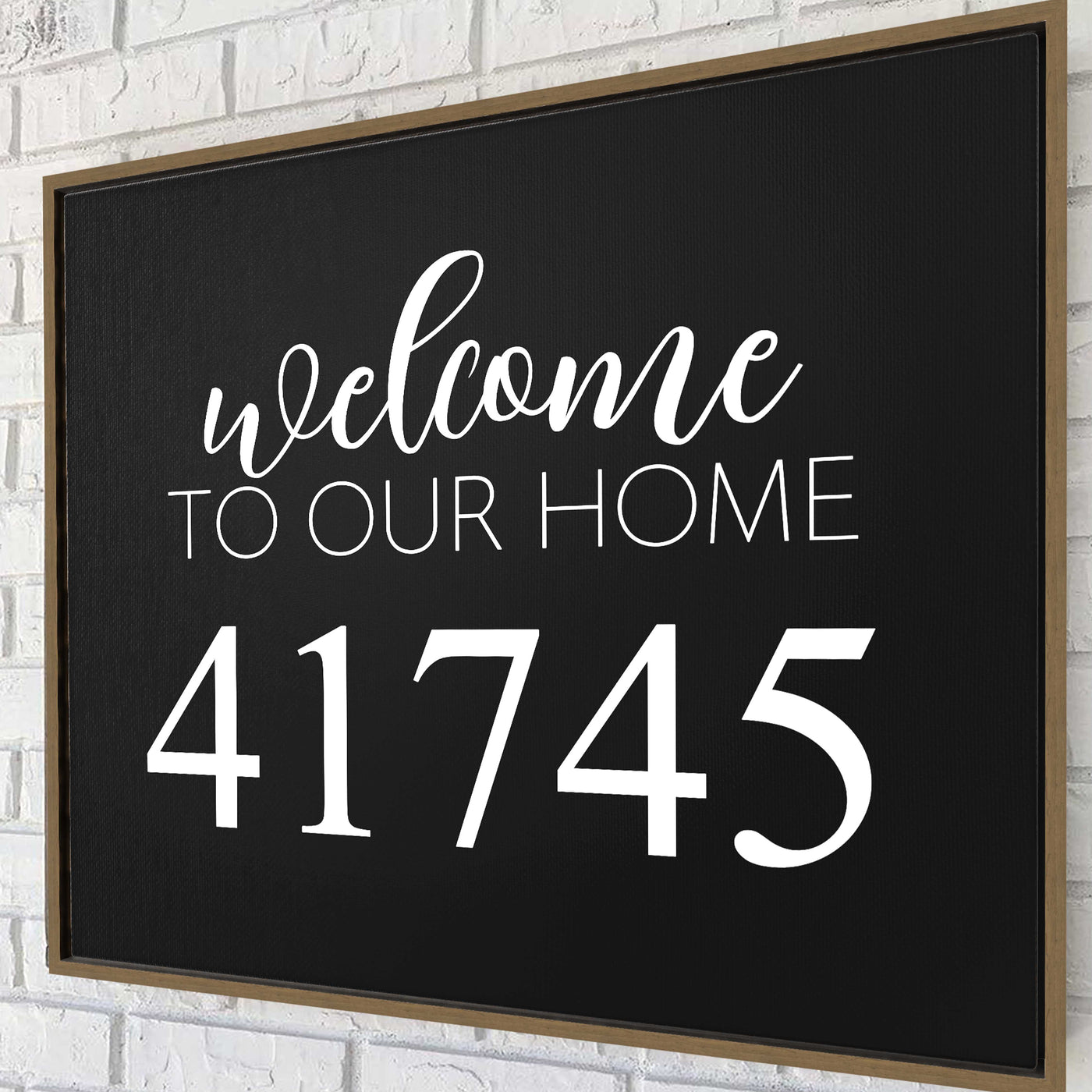 Welcome to our home Address - Floating Framed Canvas