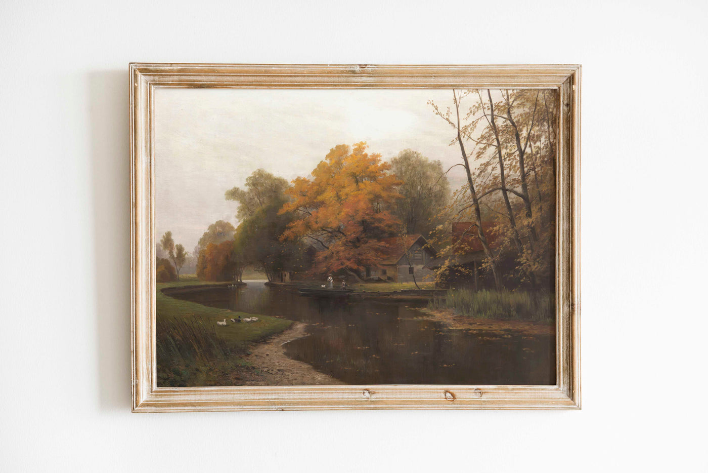 Autumn by the Pond Print