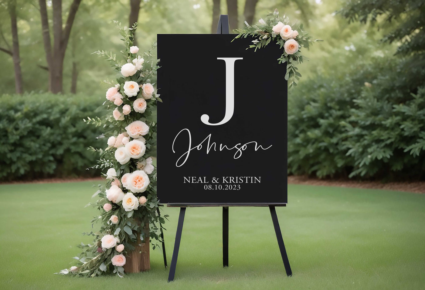 Monogram Wedding Sign