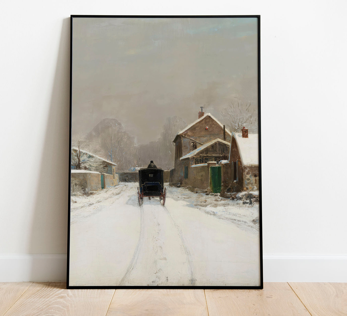 Carriage in the Snow (Vertical)