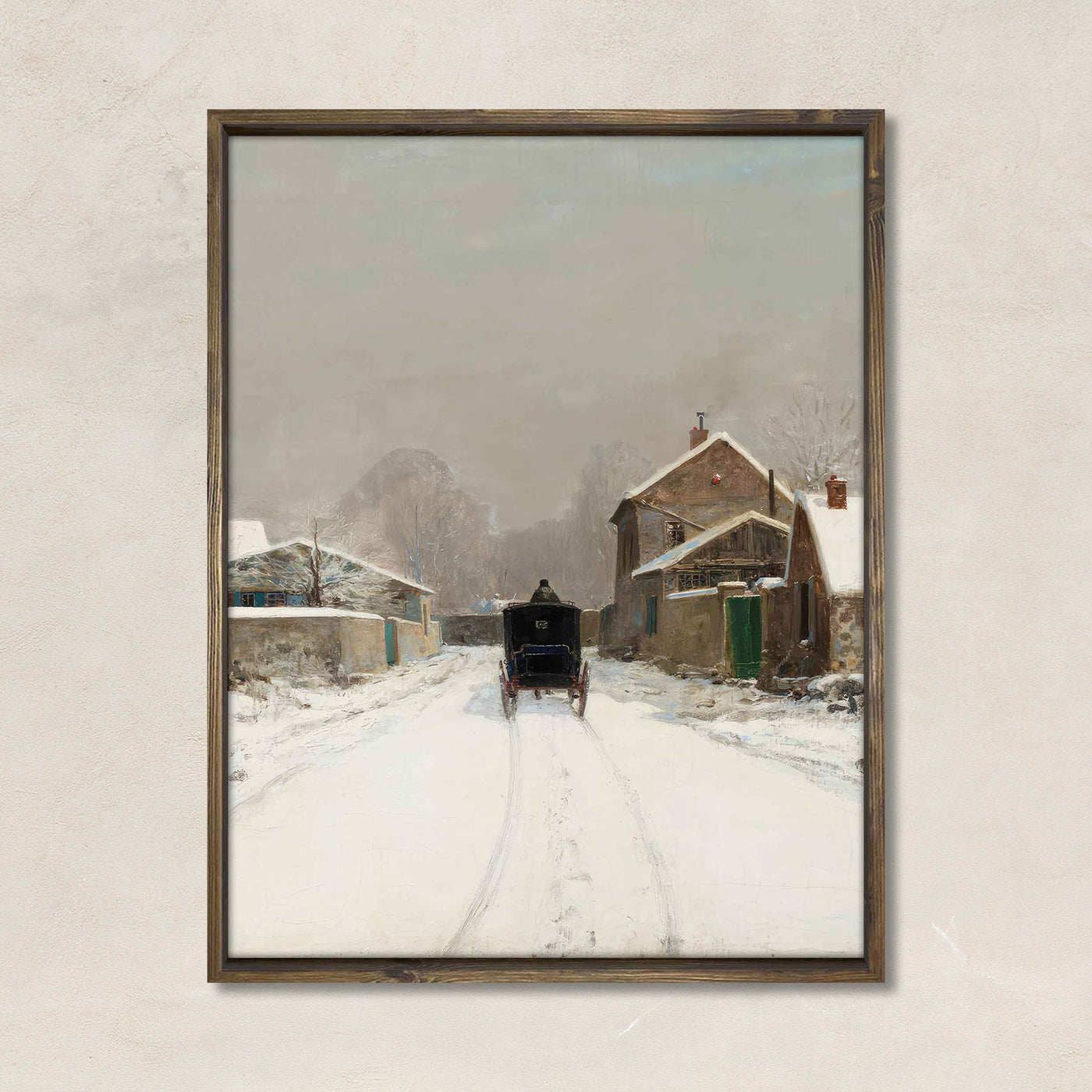 Carriage in the Snow (Vertical)