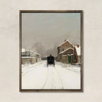 Carriage in the Snow (Vertical)