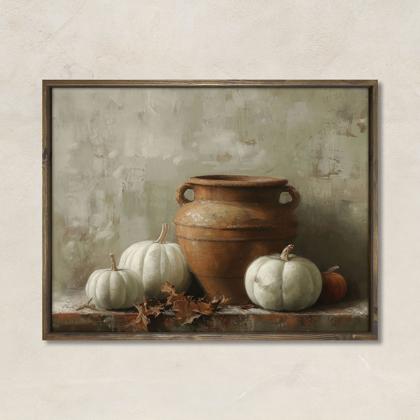 Clay Pot and Pumpkins