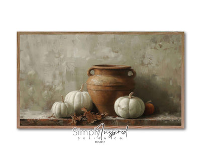 Clay Pot and Pumpkins  - DIGITAL