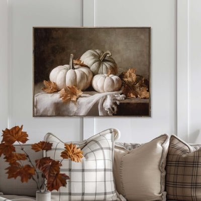 Neutral Canvas Framed Art - "Echoes of Fall"