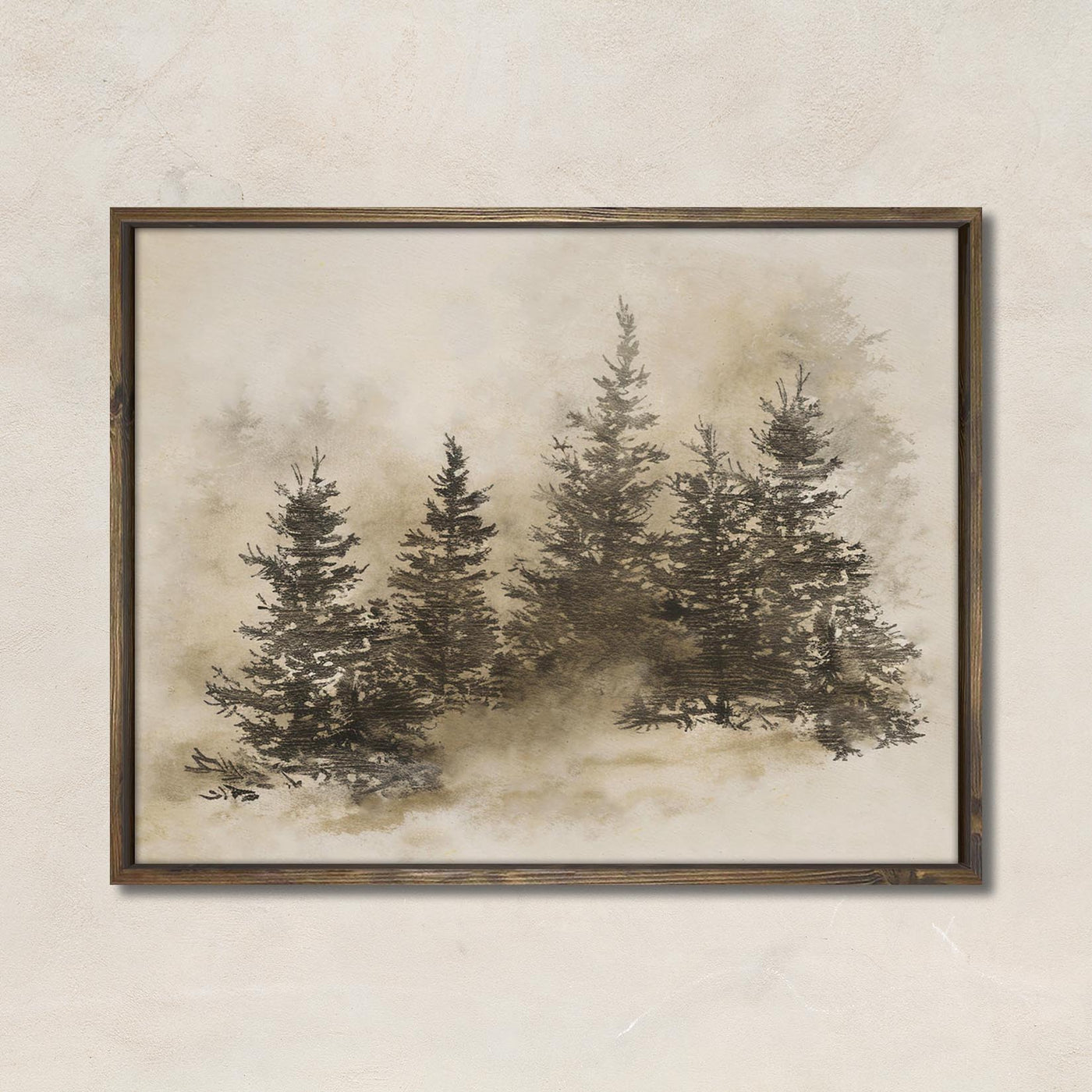 Evergreens in the snow