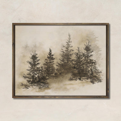 Evergreens in the snow