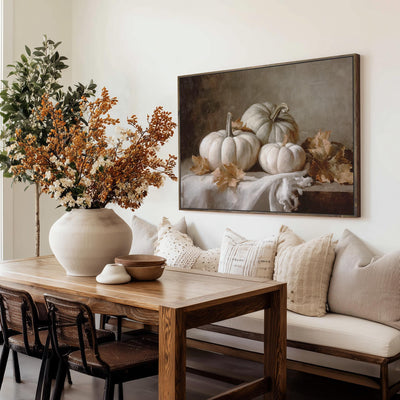Neutral Canvas Framed Art - "Echoes of Fall"