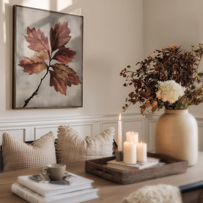 Neutral Canvas Framed Art - "Fallen Grace"