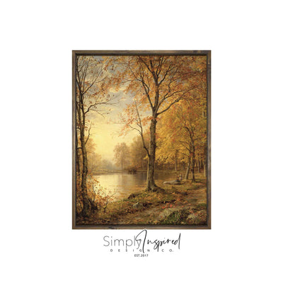 Fall Landscape by the pond