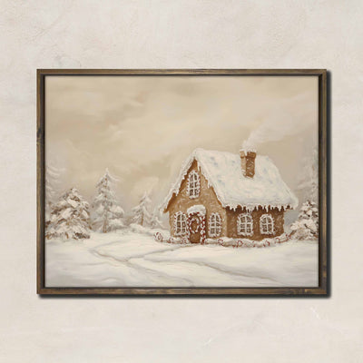 Gingerbread House in the Snow