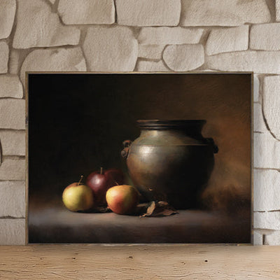 Neutral Canvas Framed Art - "Golden Harvest Days"
