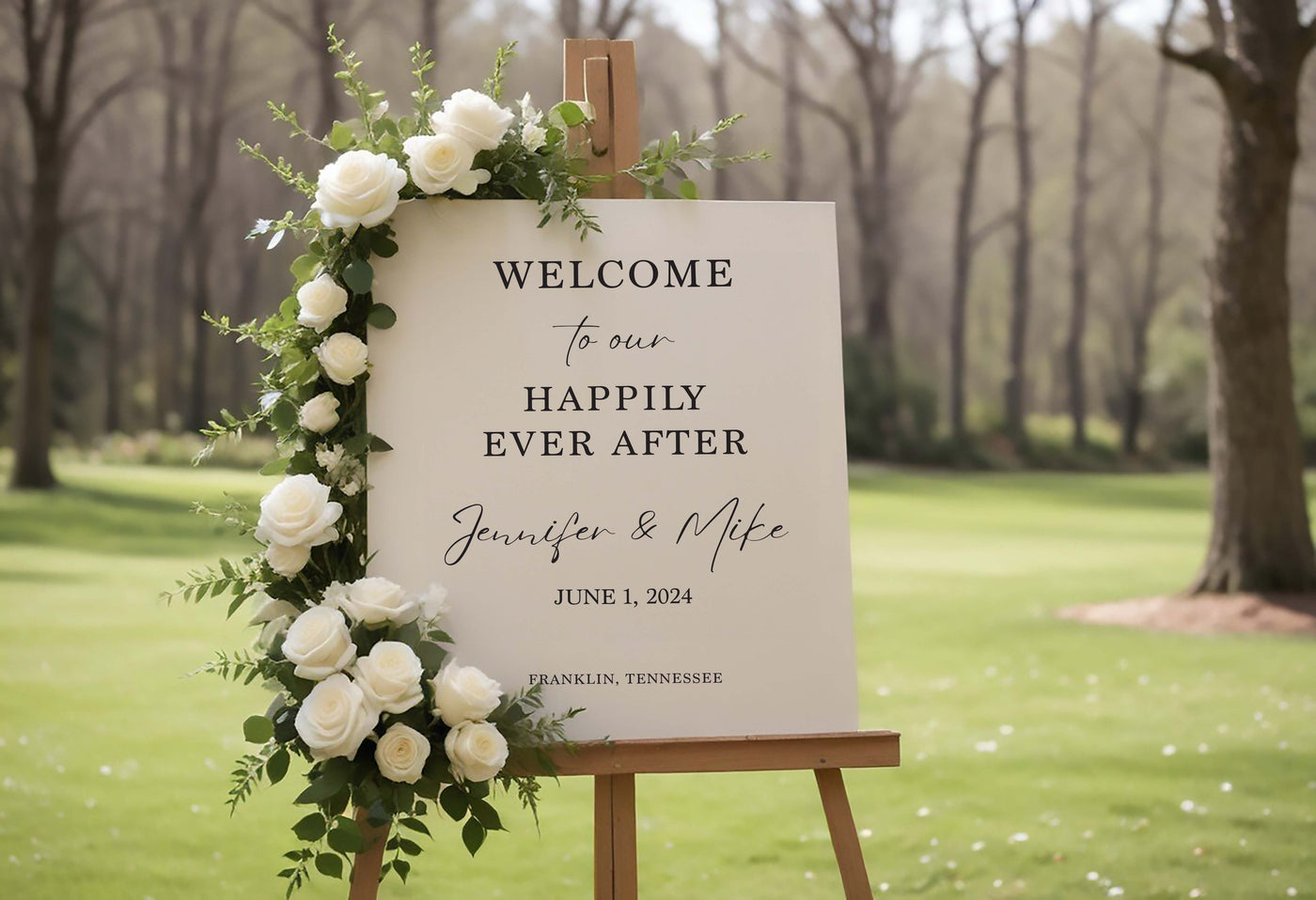 Happily Ever After Wedding Sign