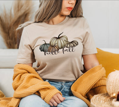 Hello Fall - Pumpkins T-Shirt