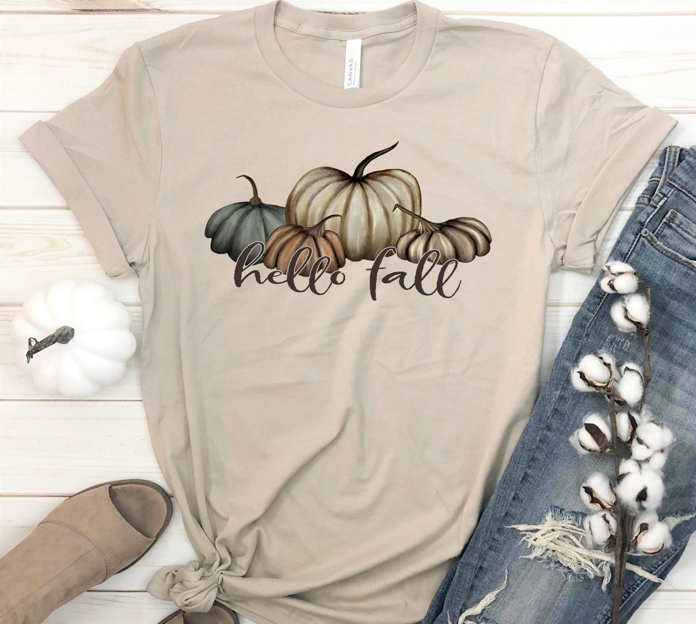 Hello Fall - Pumpkins T-Shirt