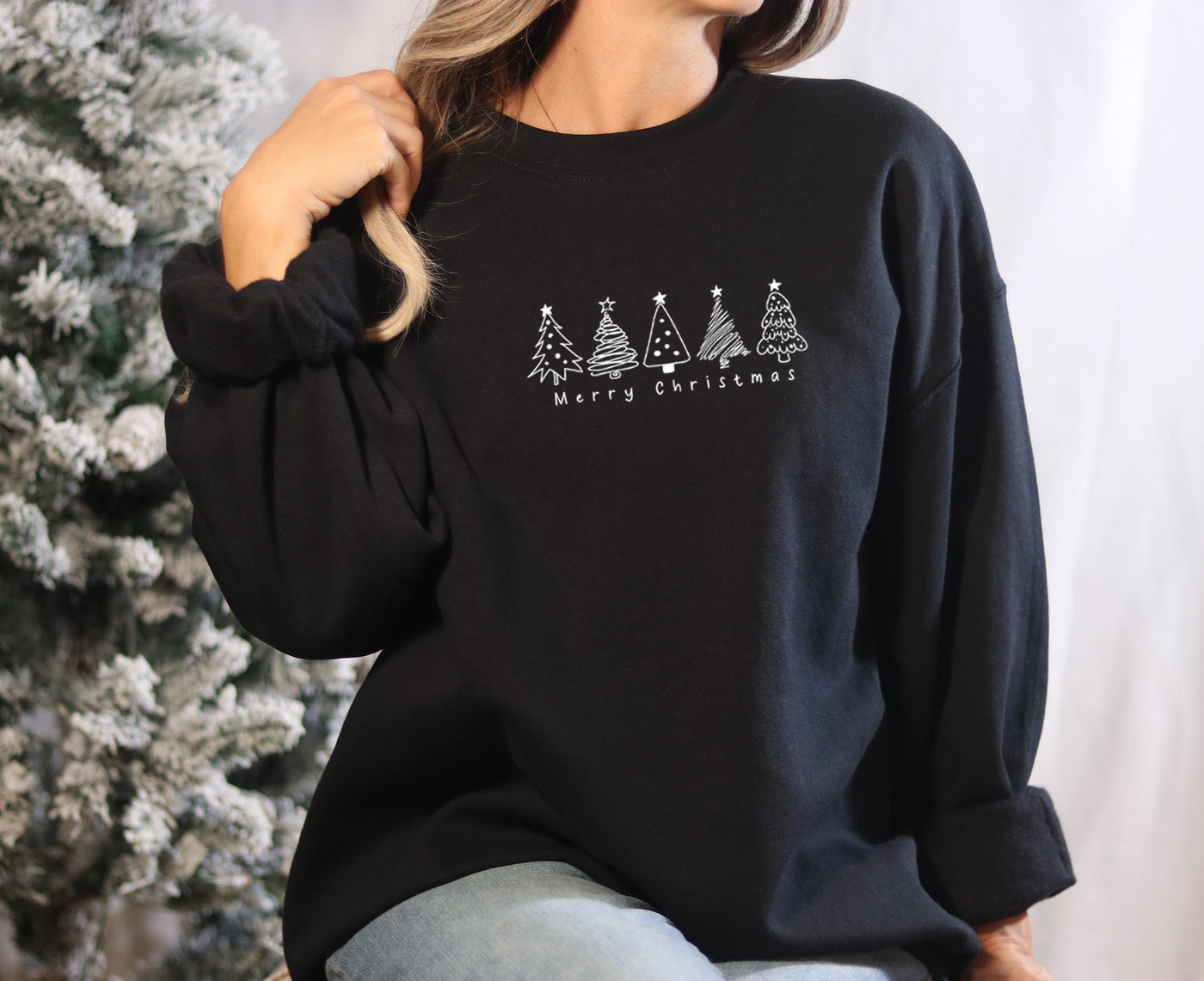Merry Christmas Trees Sweatshirt
