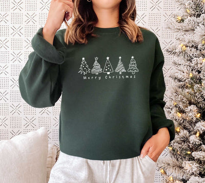 Merry Christmas Trees Sweatshirt