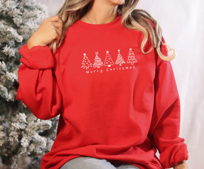 Merry Christmas Trees Sweatshirt