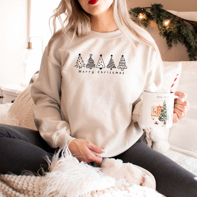 Merry Christmas Trees Sweatshirt