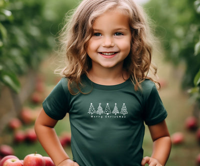 YOUTH/KIDS Merry Christmas TreesT-Shirt