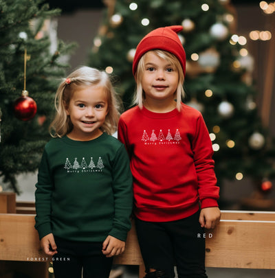 YOUTH/KIDS Merry Christmas TreesSweatshirt