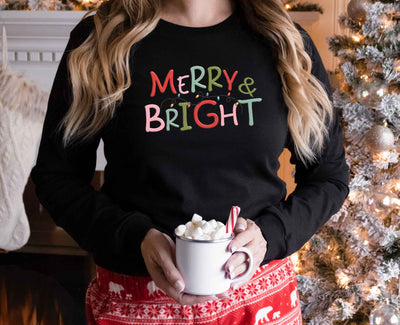 Merry & Bright  Long Sleeve Tee