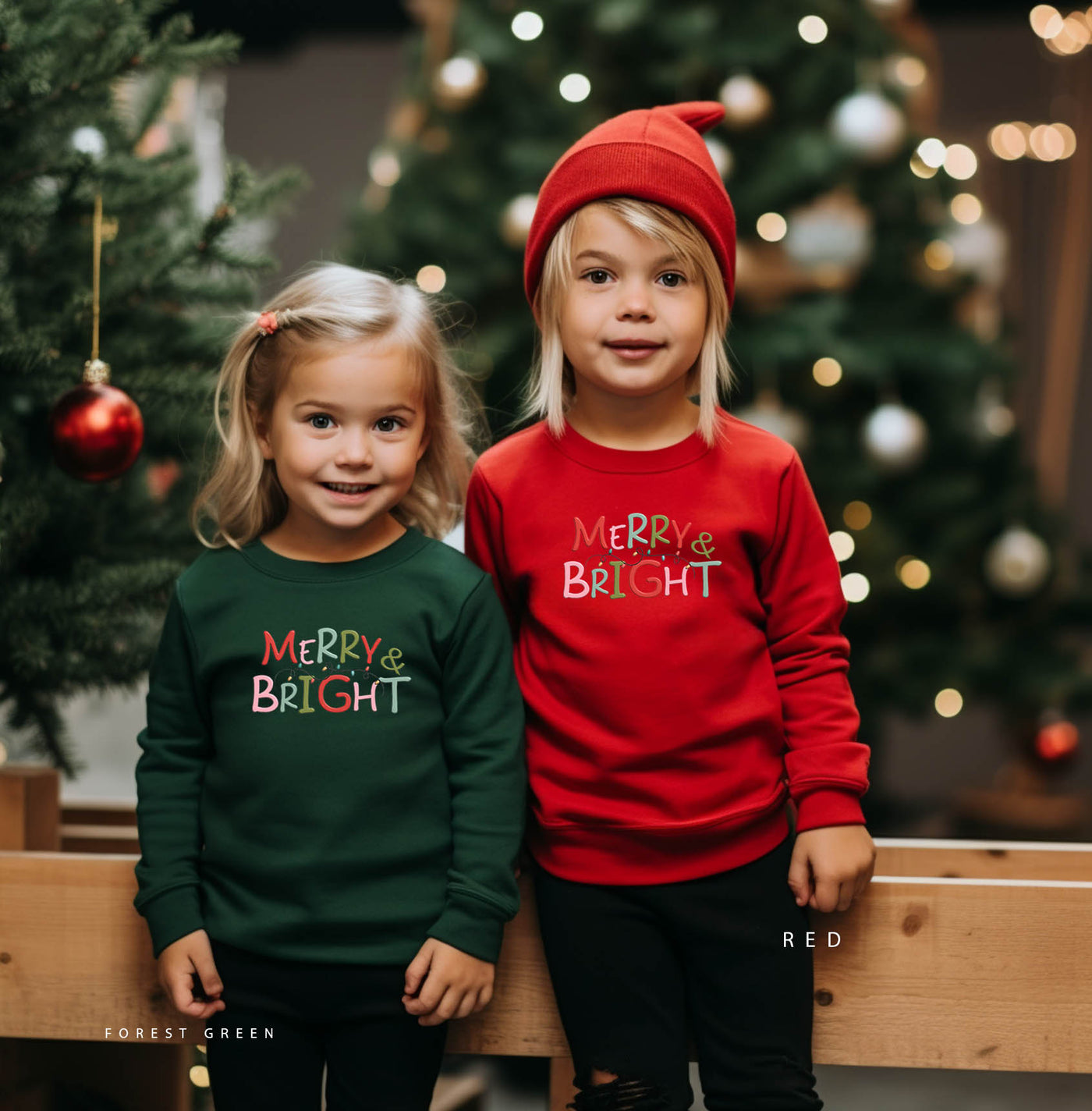 YOUTH/KIDS  Merry & Bright Sweatshirt