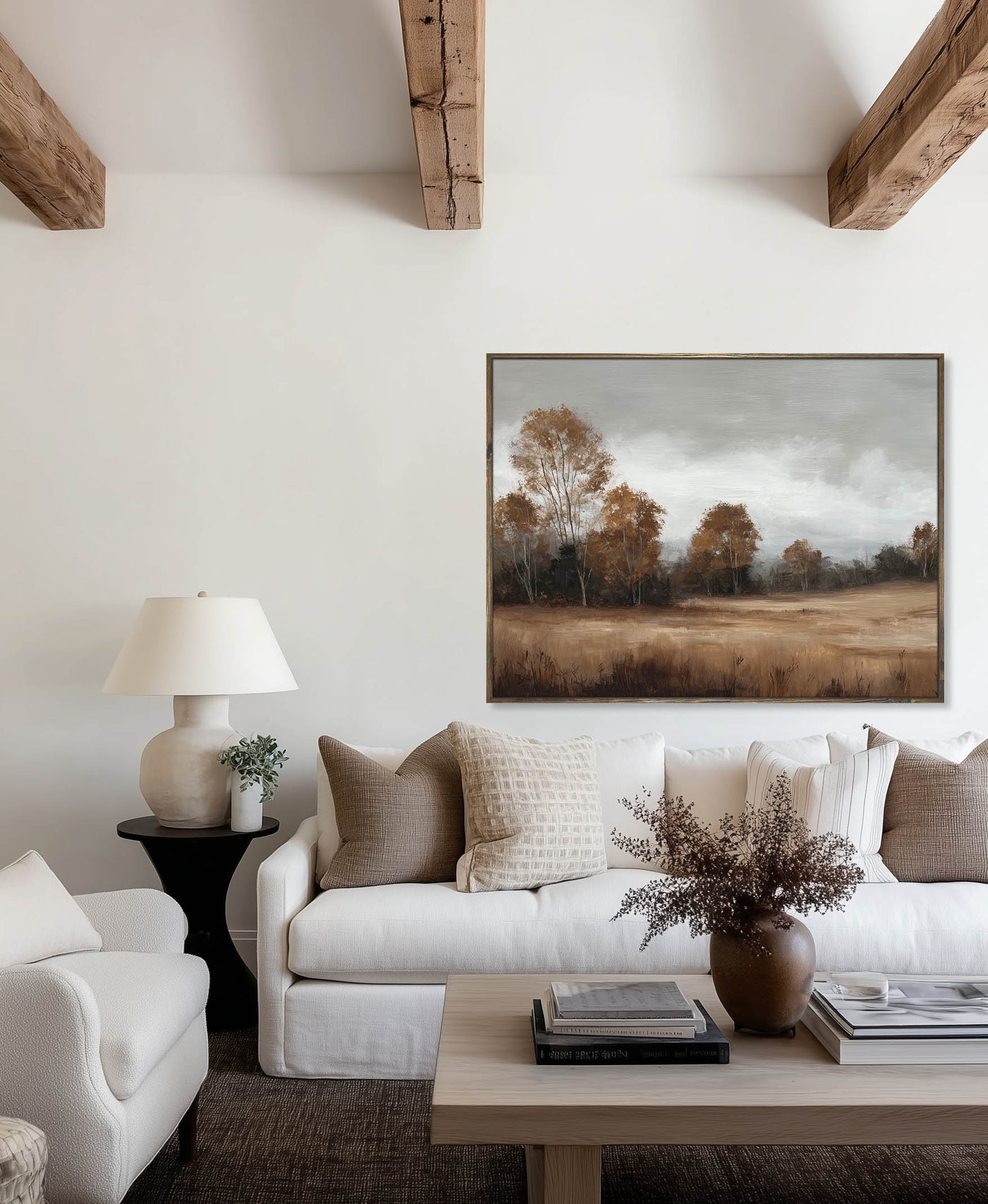 Golden Autumn Landscape Canvas Art - "Memory of Fall "