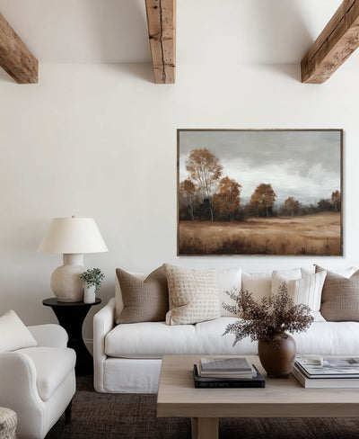 Golden Autumn Landscape Canvas Art - "Memory of Fall "