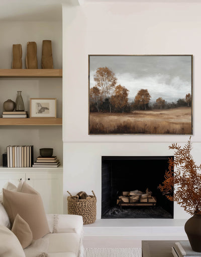 Golden Autumn Landscape Canvas Art - "Memory of Fall "
