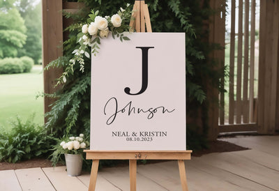 Monogram Wedding Sign