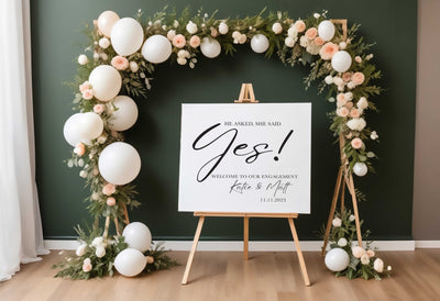 She said Yes Engagement Sign