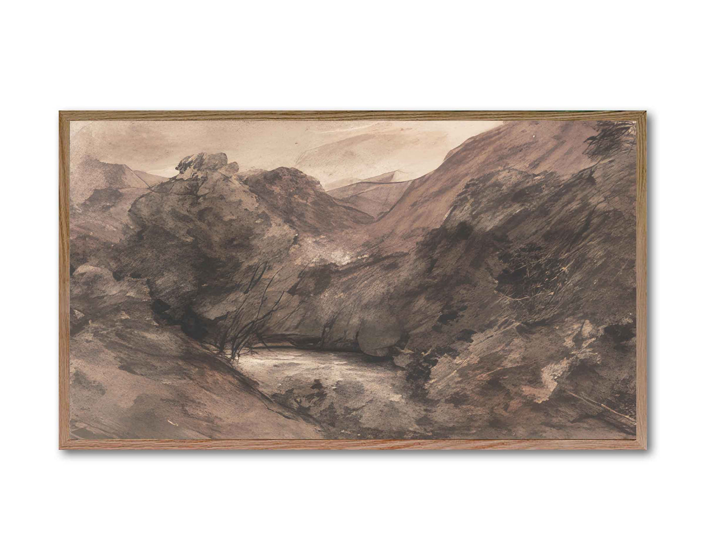 FRAME TV ART |  Muted Mountain View