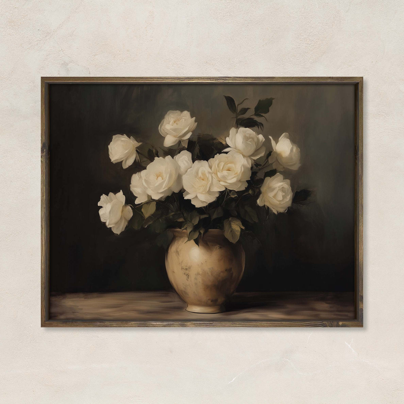 Muted White Roses