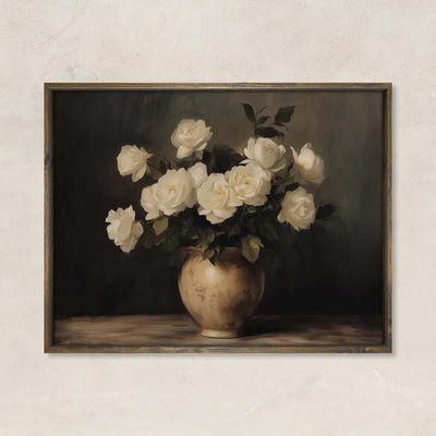 Muted White Roses
