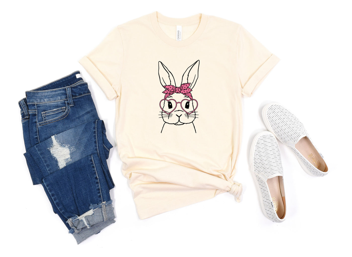 Bunny w/Bow & Glasses Tee