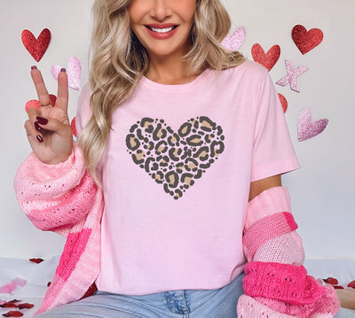 Animal Print Heart Tee