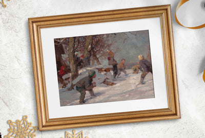 School Day Snowball Fight Print