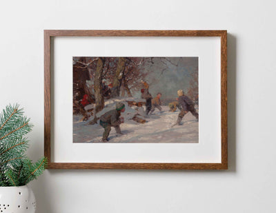 School Day Snowball Fight Print