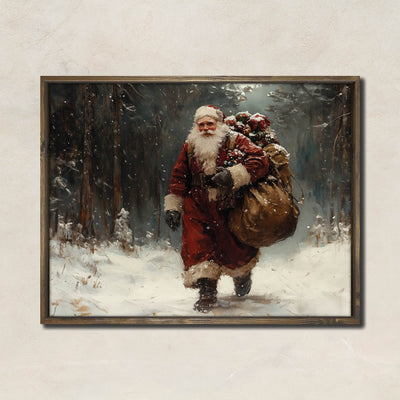 Santa in the snow