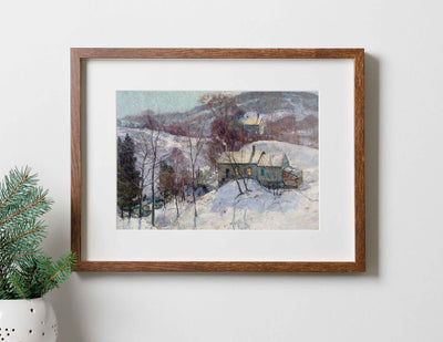 Shimmering Snowy Hillside Print