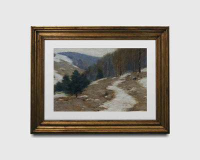 Snow on the Mountain Side Print