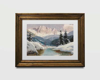 Snowscape Mountains Print