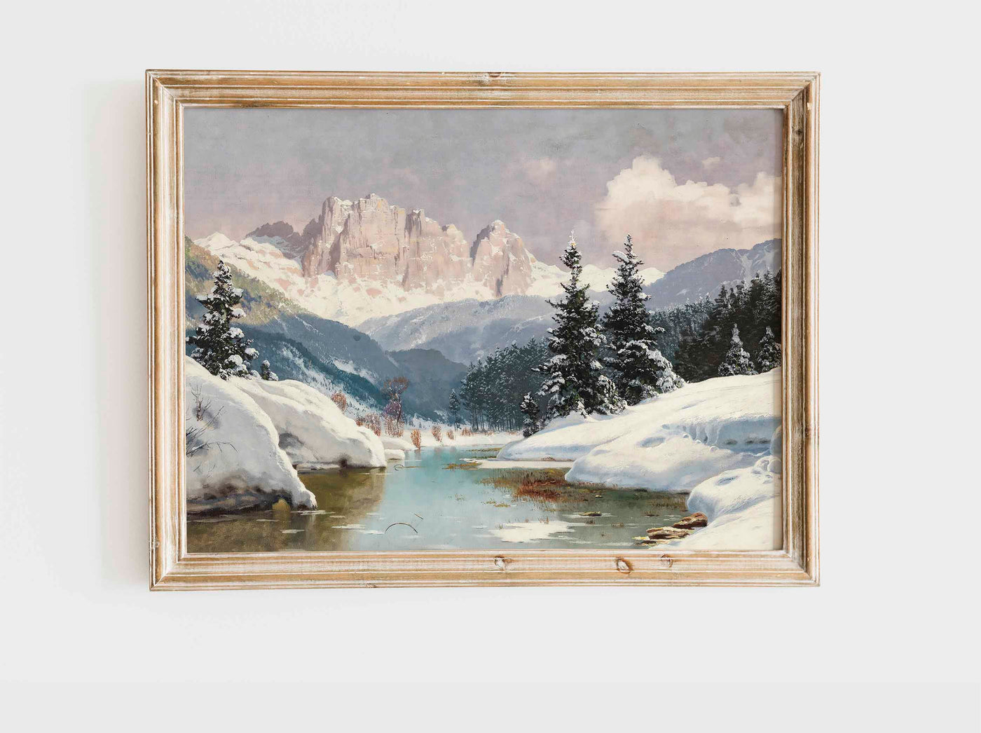 Snowscape Mountains Print