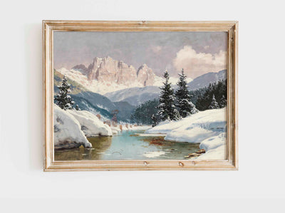 Snowscape Mountains Print