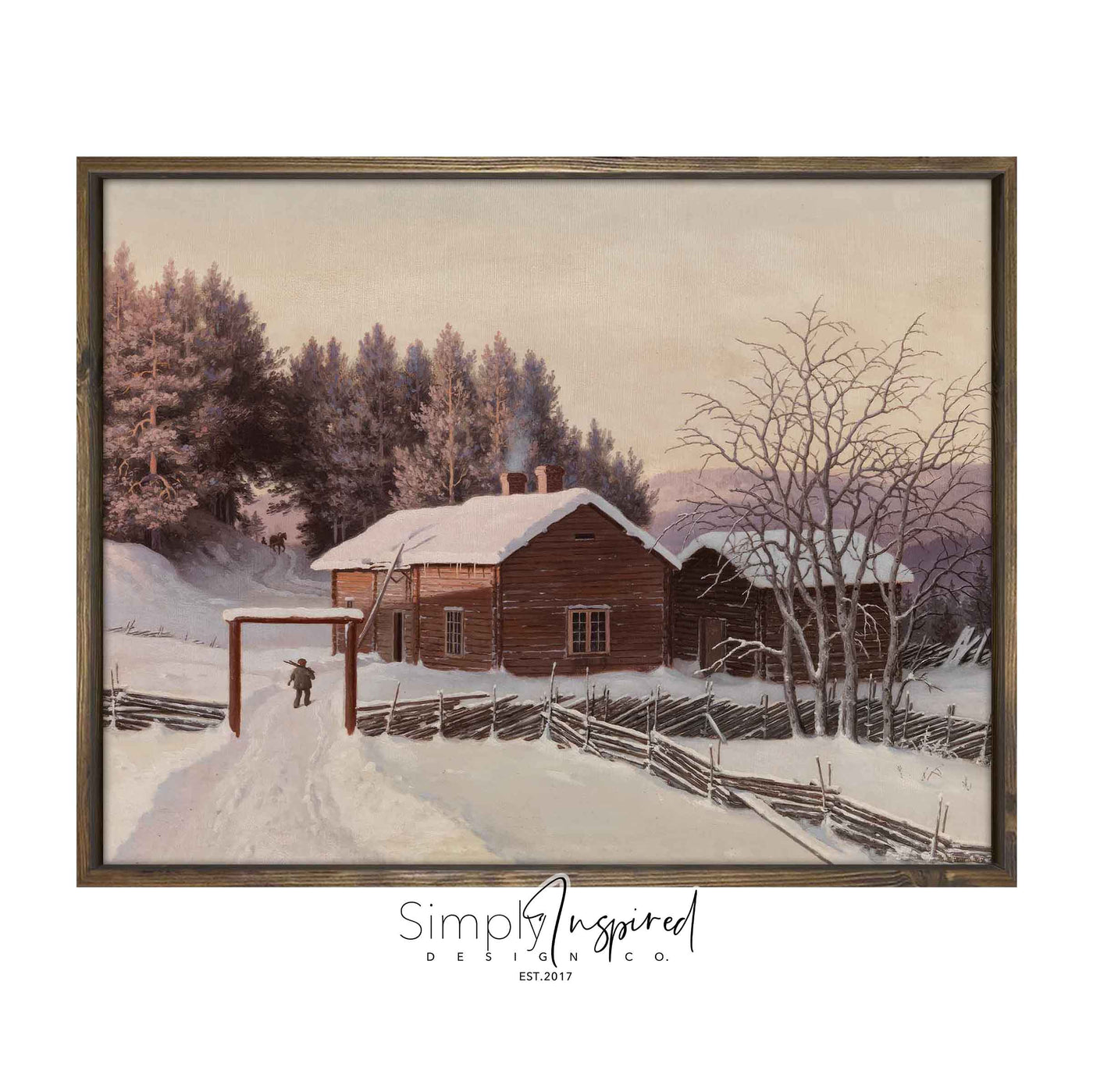 Snowy Red Barn