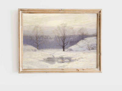 Snowy Tree Landscape Print